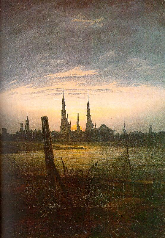 Caspar David Friedrich City at Moonrise